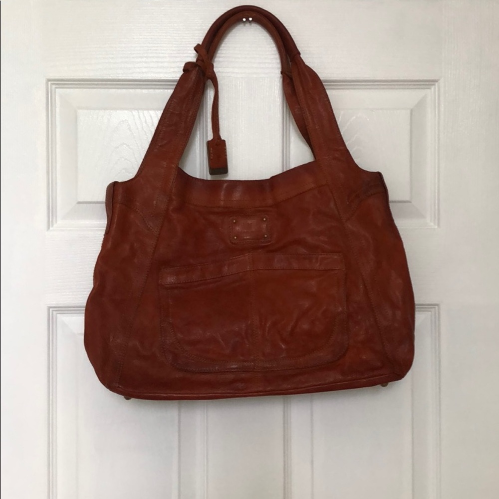 Frye cognac Leather Western-style handbag